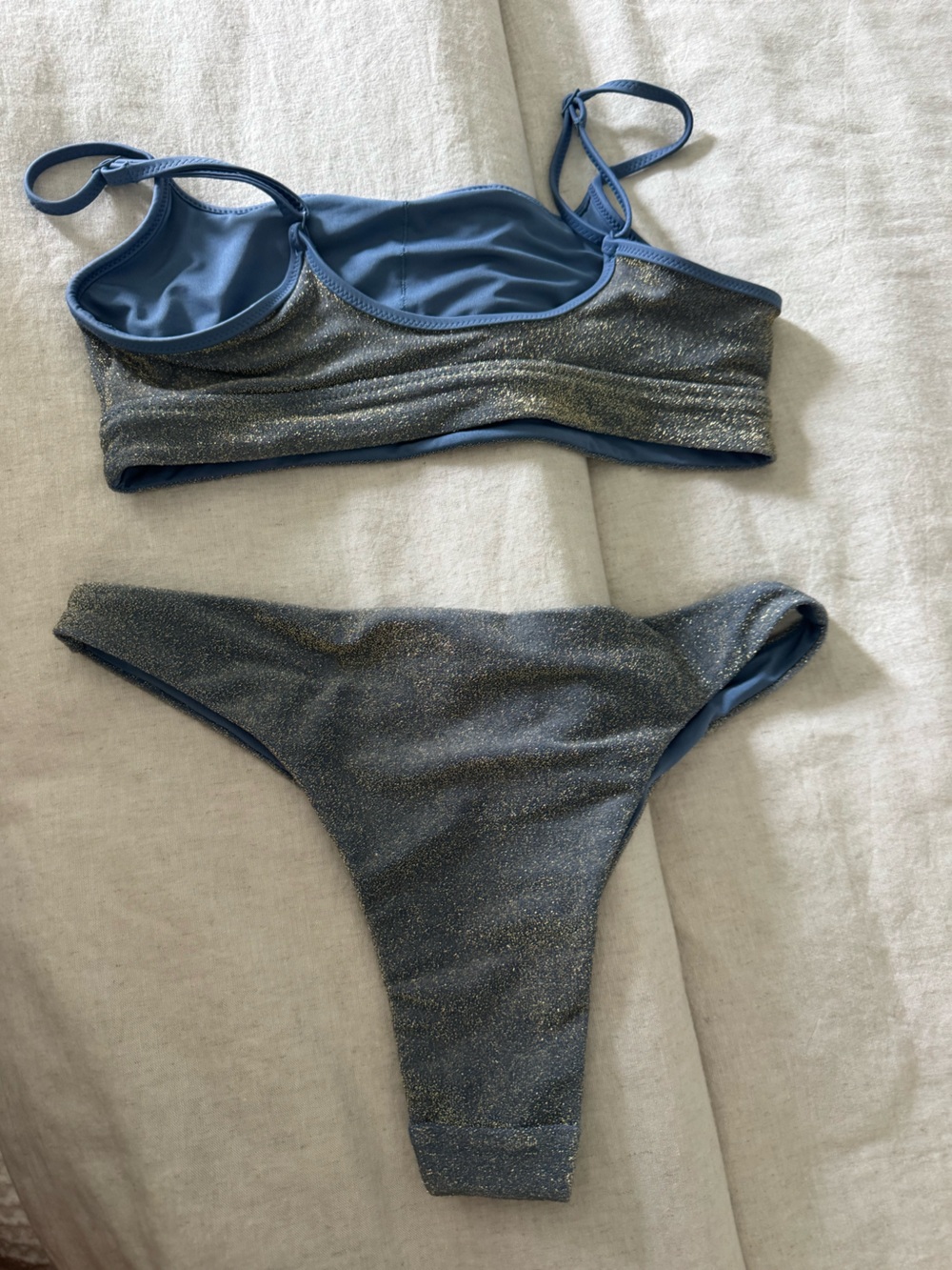 Sparkle Blue Two-Piece Bikini Set - Picture 3 of 3
